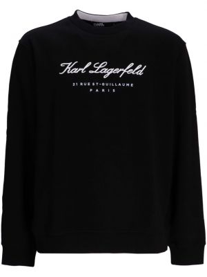 Jersey melegítő felső nyomtatás Karl Lagerfeld fekete