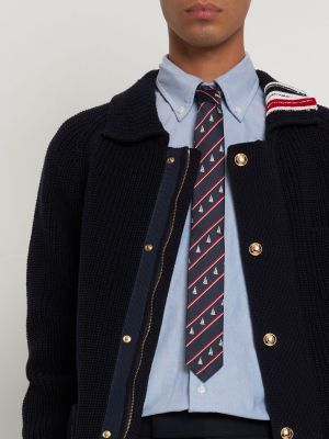 Pruhovaná hodvábna kravata Thom Browne