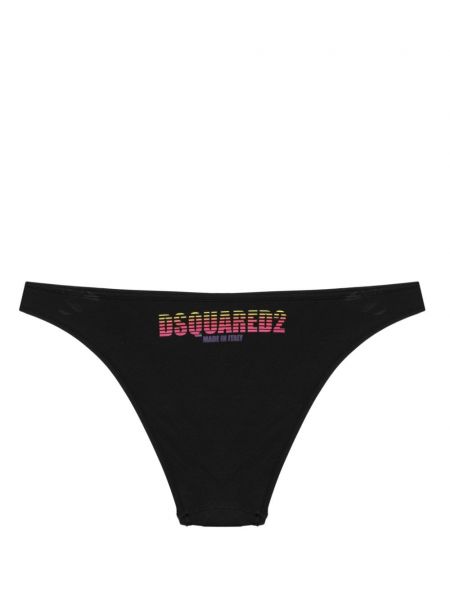 Bikini mit print Dsquared2 schwarz
