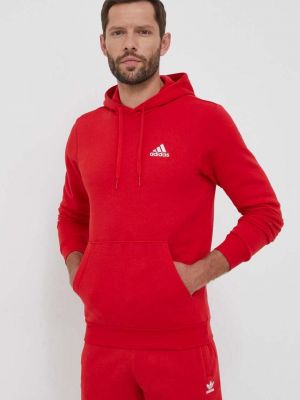 Суичър с качулка Adidas червено