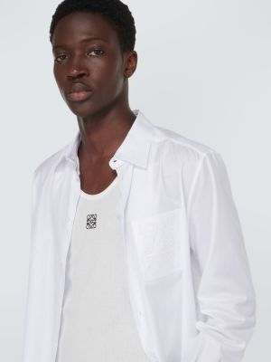 Camicia di cotone in jersey Loewe bianco