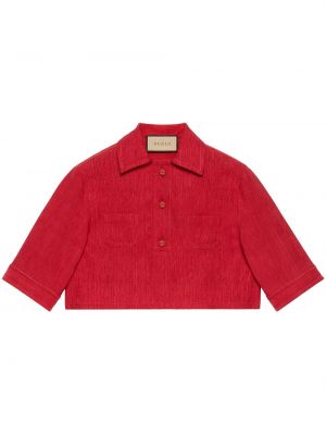 Копринена риза Gucci червено