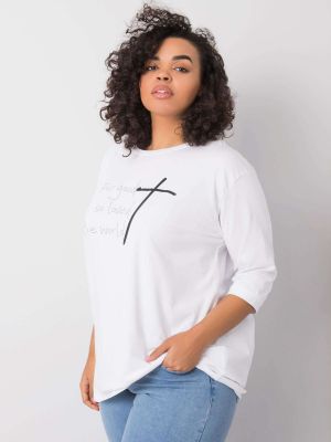 Μπλούζα με επιγραφή Fashionhunters λευκό