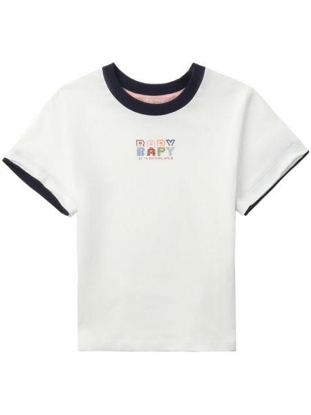 Βαμβακερή μπλούζα με σχέδιο Bapy By *a Bathing Ape® λευκό