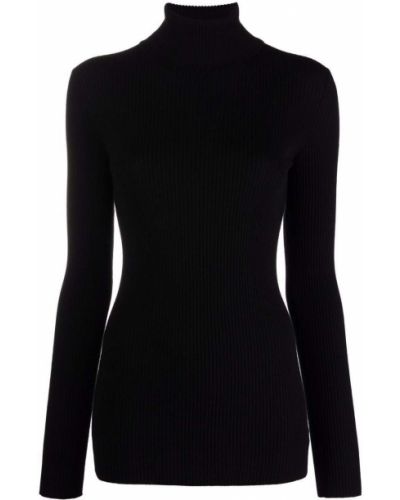 Jersey de cuello vuelto de tela jersey Brunello Cucinelli negro