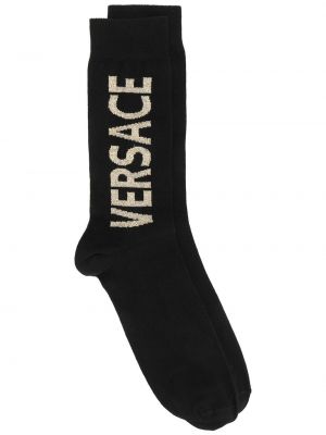 Calcetines de tejido jacquard Versace negro