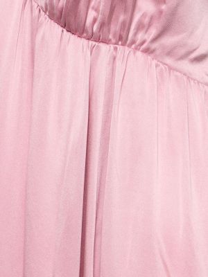 Vestido largo de seda Zimmermann rosa