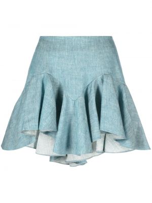 Φούστα mini με χαμηλή μέση Pnk μπλε