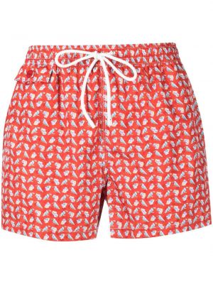 Trykt shorts Kiton rød