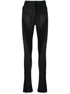 Pantaloni transparente Mugler negru