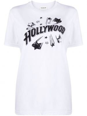 T-shirt con stampa P.a.r.o.s.h. bianco