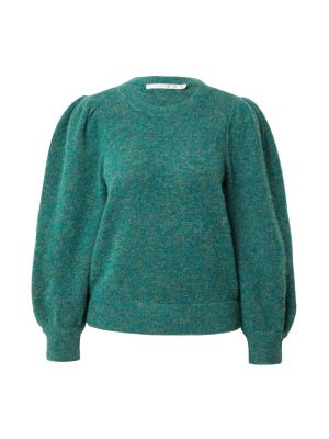 Меланжов пуловер Gestuz зелено