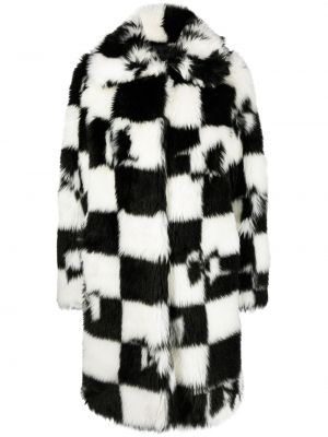 Manteau de fourrure à carreaux Karl Lagerfeld