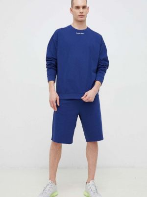 Bluza dresowa Calvin Klein Performance niebieska