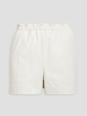 Кожаные шорты Helmut Lang белые
