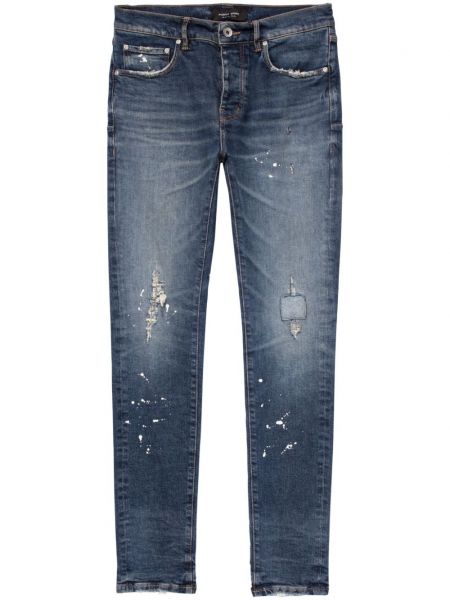 Slim fit distressed skinny jeans Purple Brand