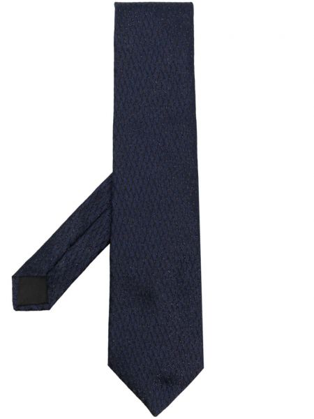 Cravate à imprimé à motif géométrique en jacquard Lanvin bleu