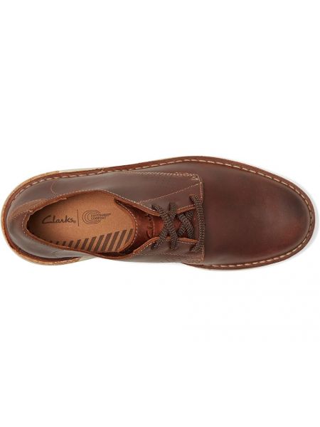 Кожаные кроссовки Clarks коричневые
