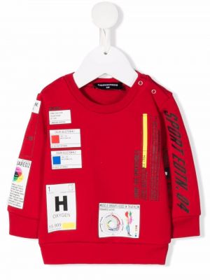 Trykt sweatshirt for jenter Dsquared2 Kids rød