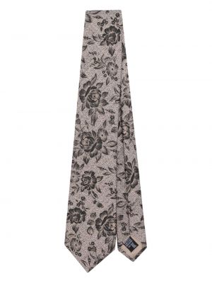 Jacquard svilena kravata s cvjetnim printom Emporio Armani