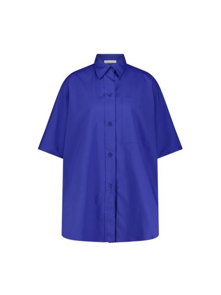 Oversize bluse mit kurzen ärmeln Liviana Conti blau