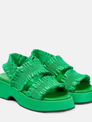 Sandales à plateforme Ganni vert