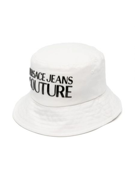 Biały kapelusz Versace Jeans Couture