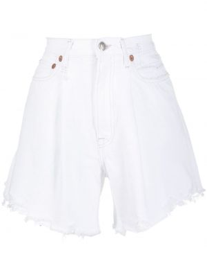 Pantalones cortos de cintura alta R13 blanco