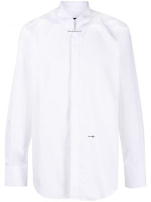 Bavlnená košeľa s potlačou Dsquared2 biela