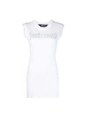 Sukienka z dżerseju Just Cavalli biała