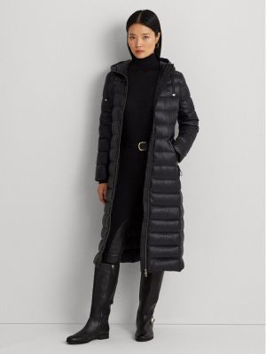 Priliehavý zimný kabát Lauren Ralph Lauren čierna