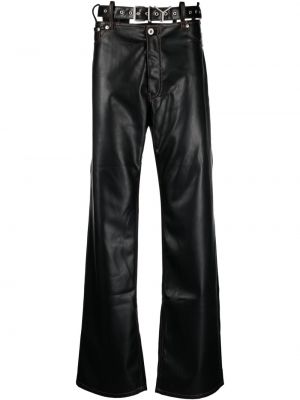 Кожени панталон от изкуствена кожа Y Project черно