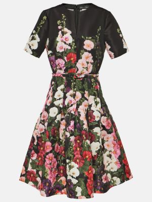 Obleka s cvetličnim vzorcem Oscar De La Renta