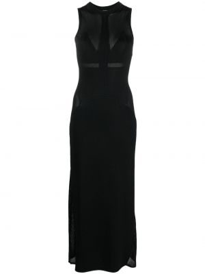 Плетена миди рокля без ръкави Calvin Klein черно