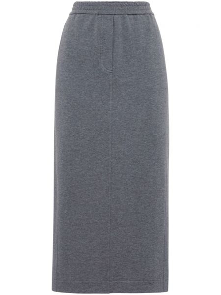 Midi sukně Brunello Cucinelli šedé