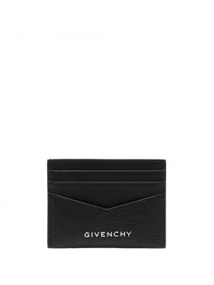Iš natūralios odos piniginė Givenchy juoda