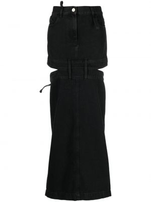 Džínsová sukňa The Attico čierna