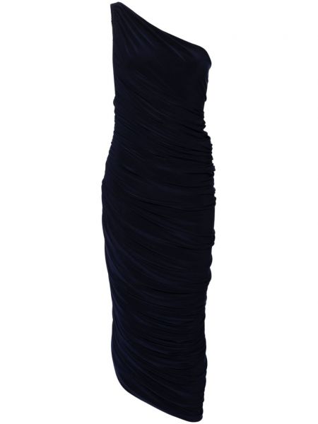 Φόρεμα με έναν ώμο Norma Kamali μπλε