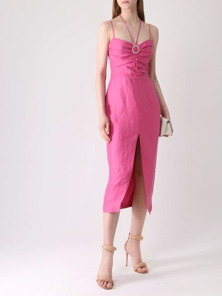 Льняное вечернее платье Rasario розовое