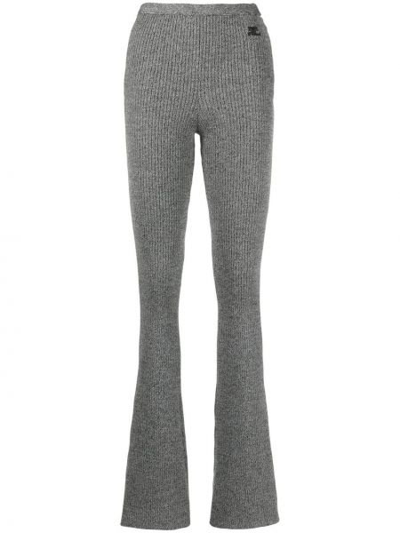 Pantalon en tricot large Courrèges gris