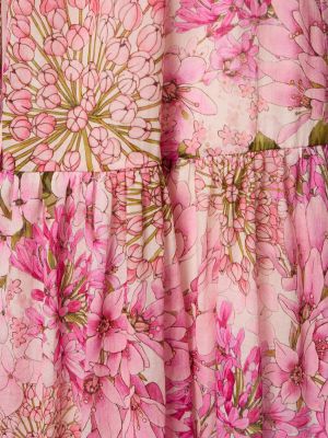 Vestido largo de algodón Giambattista Valli rosa