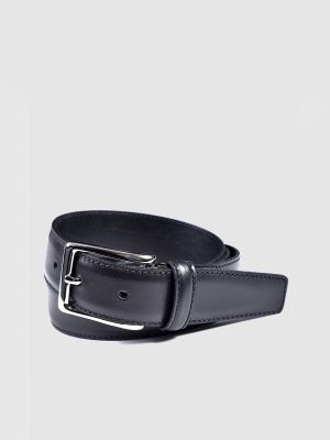Cinturón de cuero Pierre Cardin negro