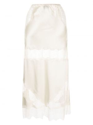 Krajkové midi sukně Cynthia Rowley bílé