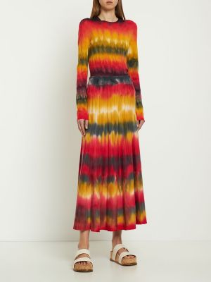 Batikovaná kašmírová midi sukňa Gabriela Hearst
