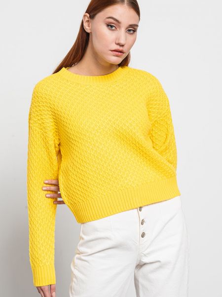 Шерстяной свитер United Colors Of Benetton желтый