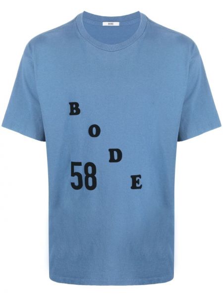Bombažna majica Bode modra