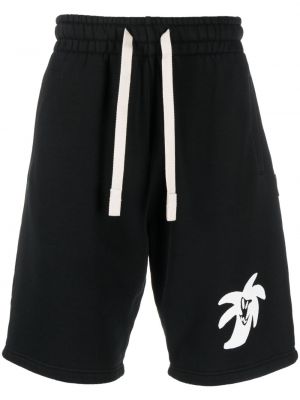 Shorts de sport à imprimé Palm Angels noir