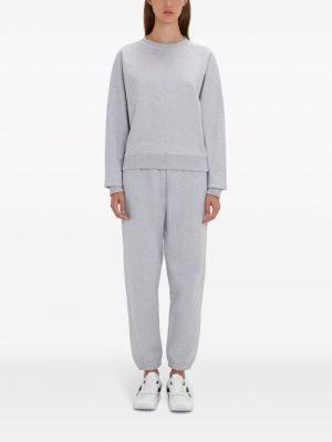 Pantalon de joggings à imprimé Victoria Beckham gris