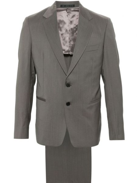 Vlnený oblek Low Brand sivá
