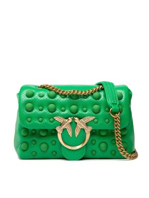 Pisemska torbica z žeblji Pinko zelena